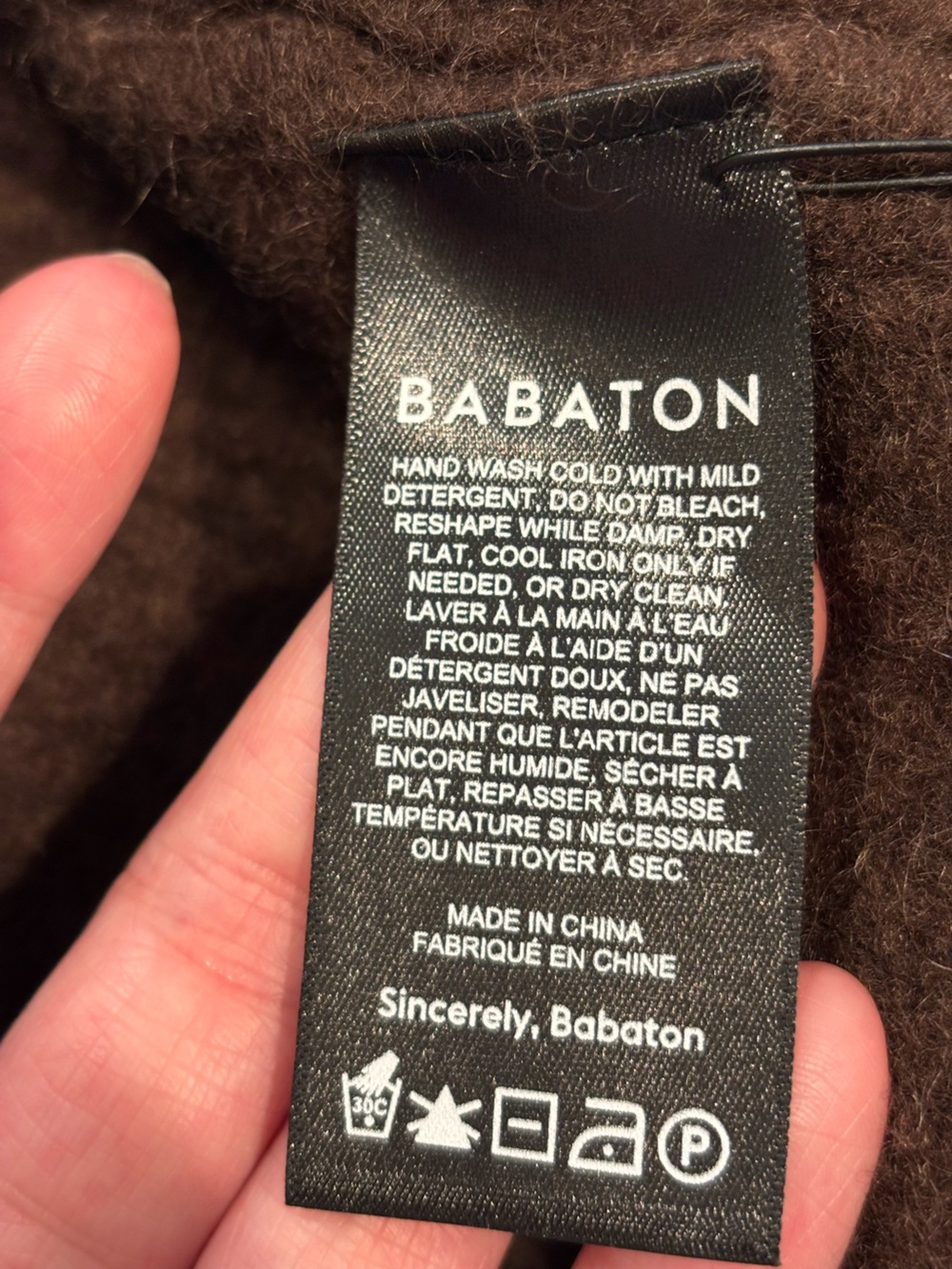Aritzia Babaton Luxe Cashmere Canberra Cardigan Coffee Bean Brown XS - Picture 7 of 8